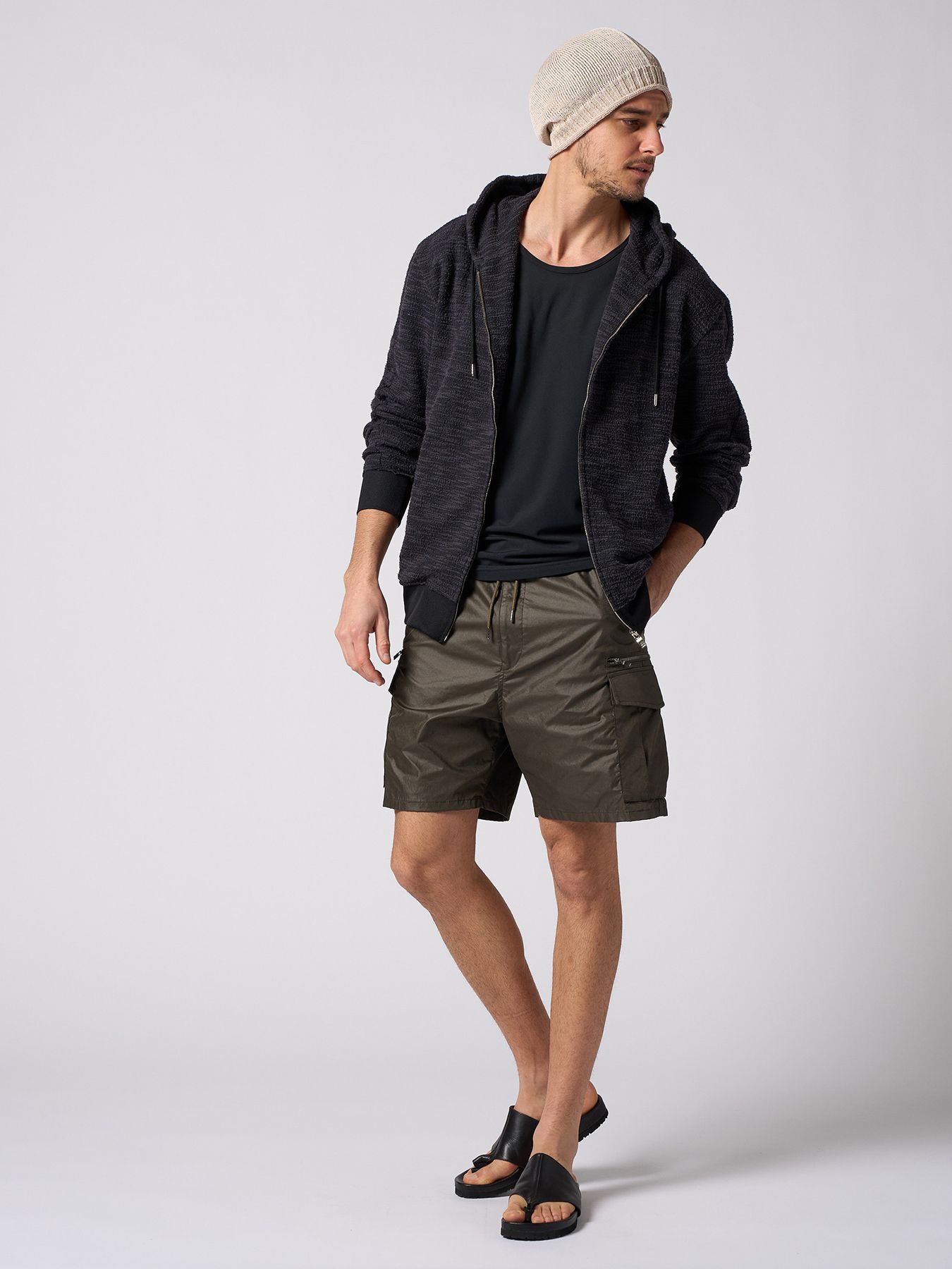【予約品 1月25日(日) 締切】solid cargo shorts / ソリッド カーゴショーツ / カーキ