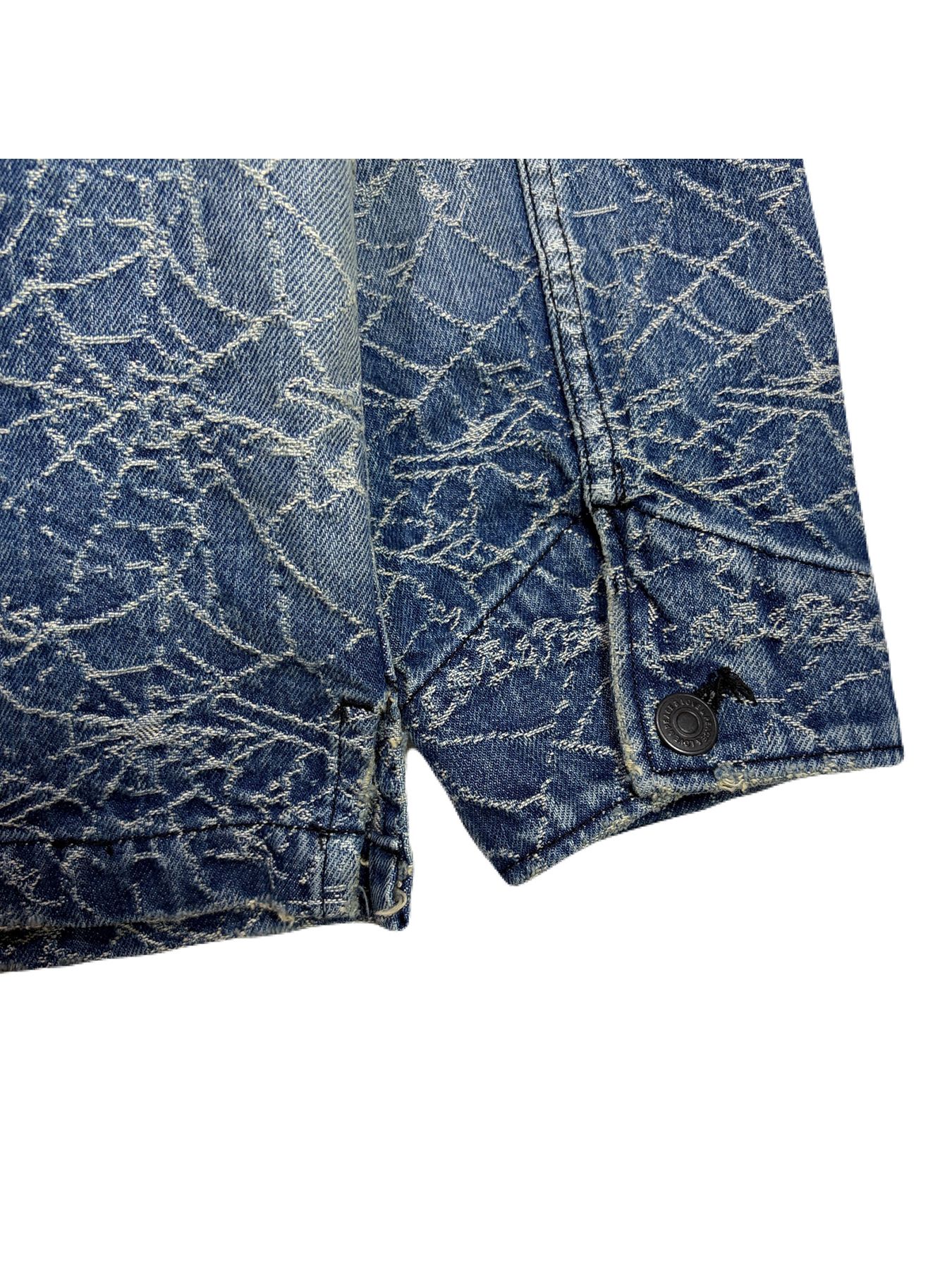 【予約品 3月9日(月) 18:00 締切】SPIDER JAQ DENIM JKT / スパイダー ジャガード デニム カバーオールジャケット / ブルー