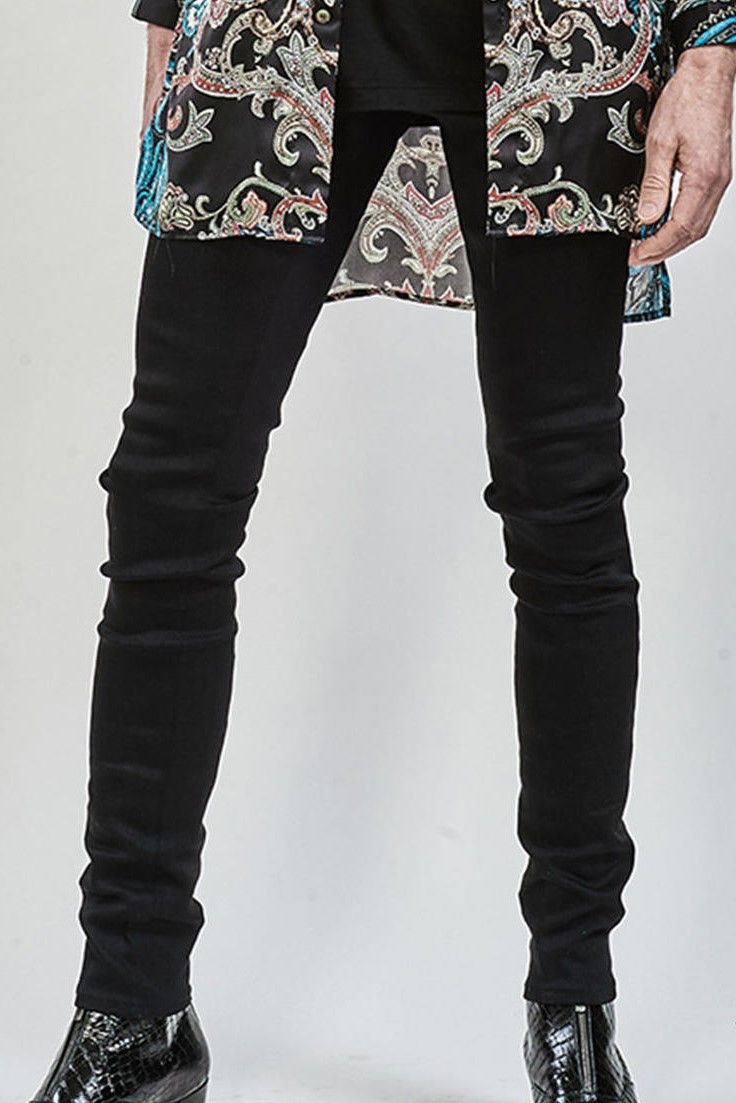 Twin power skinny denim pants / BLACK 【ys Yuji SUGENO】
