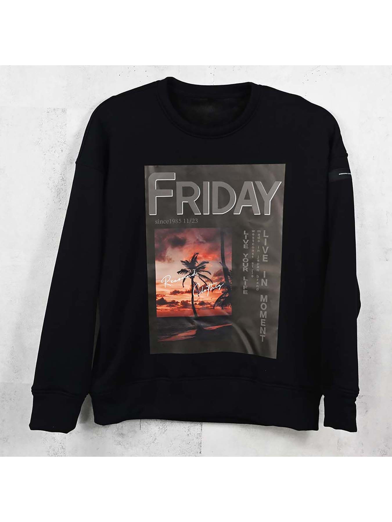 【予約品 8月31日(日) 締切】FRIDAY OLD COVER VEROURS FLEECE TRAINER / FRIDAYコラボ オールドカバー ベロアフリース トレーナー / ブラック