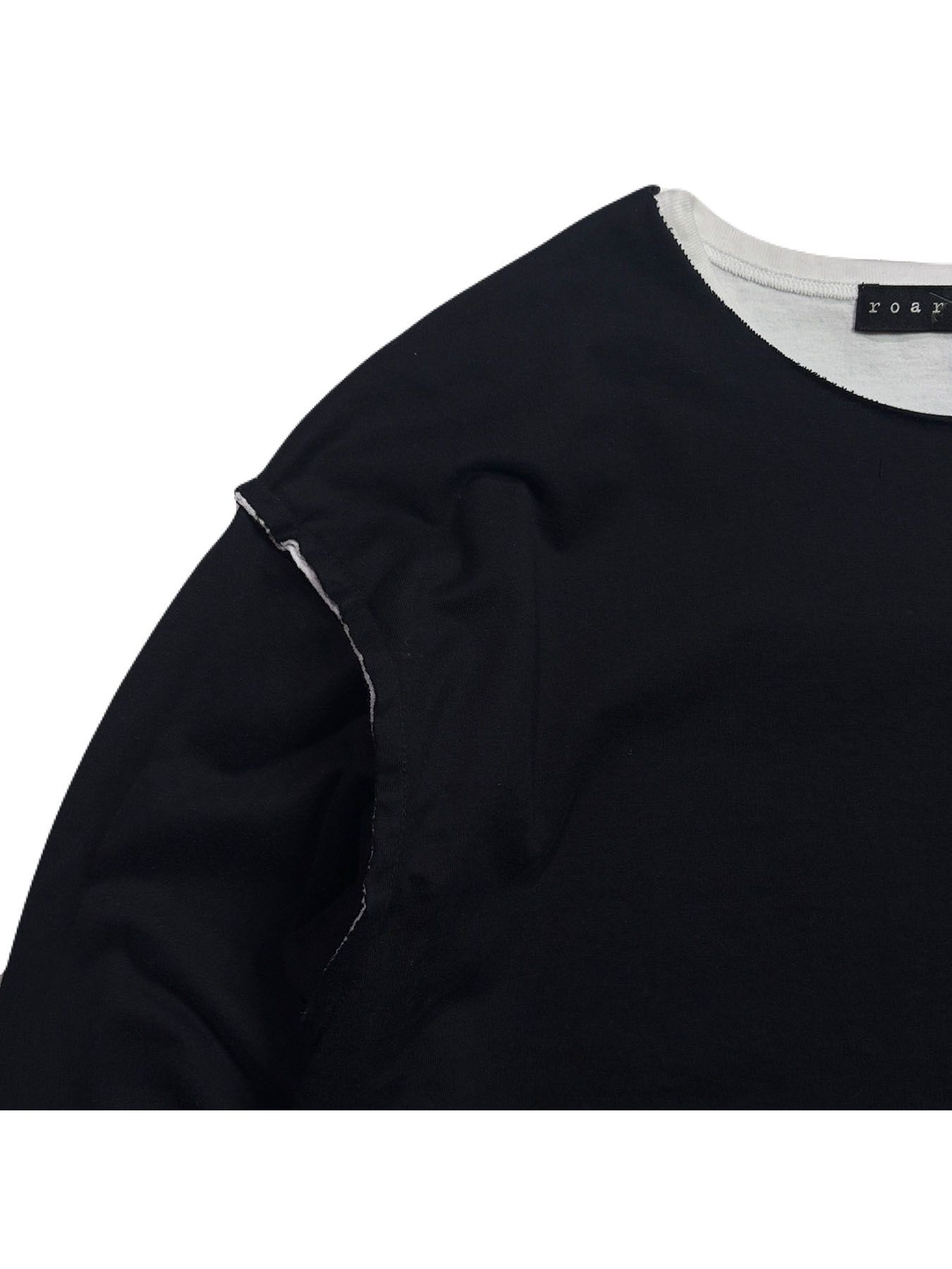 【予約品 3月9日(月) 18:00 締切】ROARGUNS W FACE T / ロゴプリント Wフェイス ロンT / グレー×ホワイト