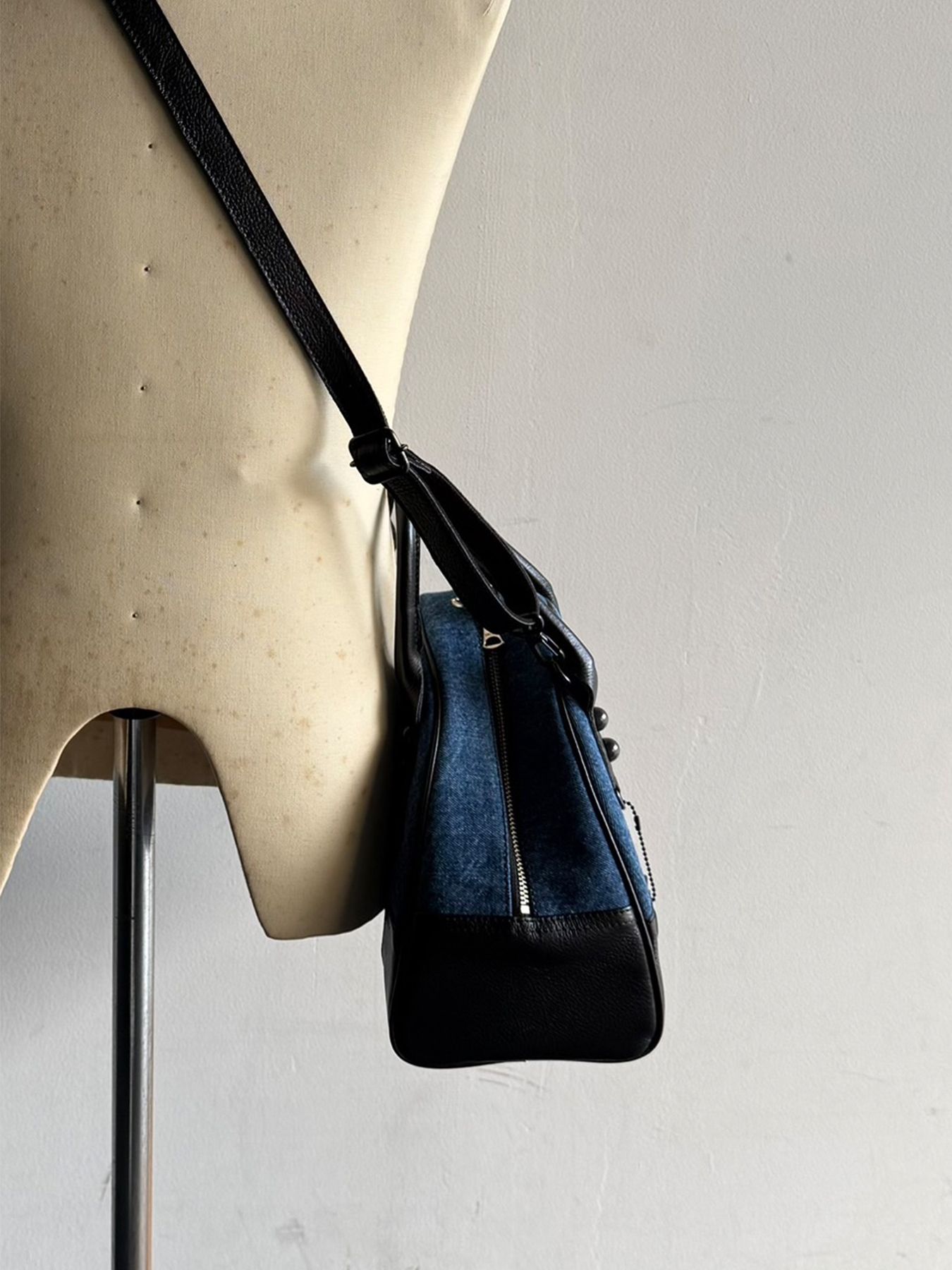 【予約品 9月6日(日) 締切】DECADEコラボ DENIM MINI BOSTON BAG / デニムボストンバッグ / デニム