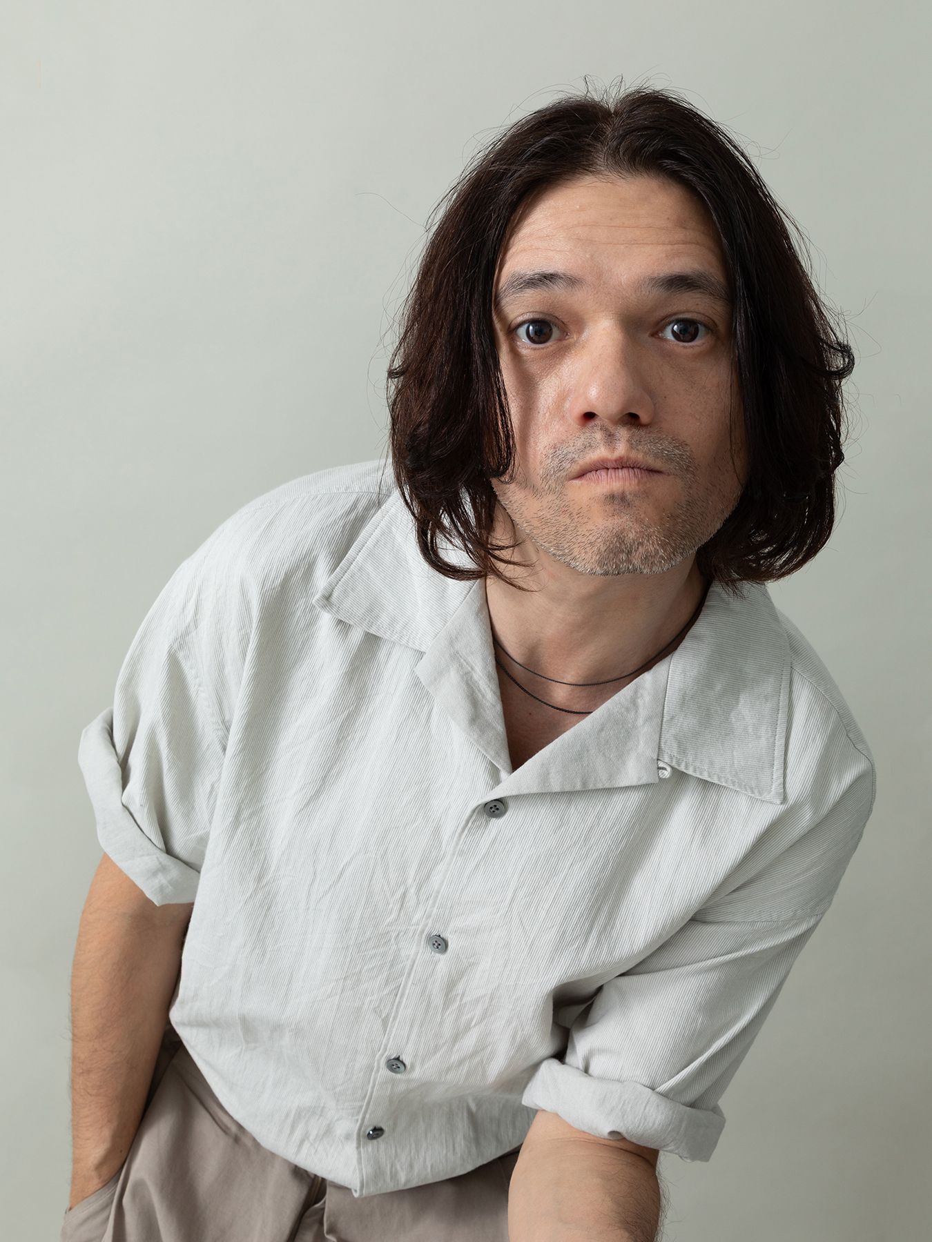 【予約品 2月1日(日) 締切】FLIPSHIRTS / オープンカラーシャツ / ライトグレー