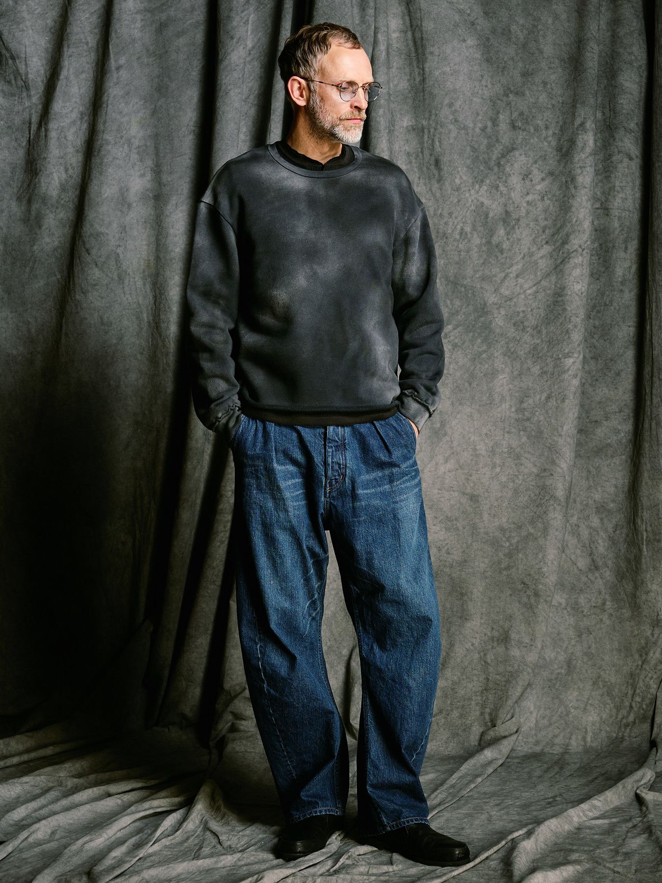 【予約品 4月19日(日) 18時締切】combination slip-on shoes / カーフレザー コンビネーション スリッポン シューズ / ブラック