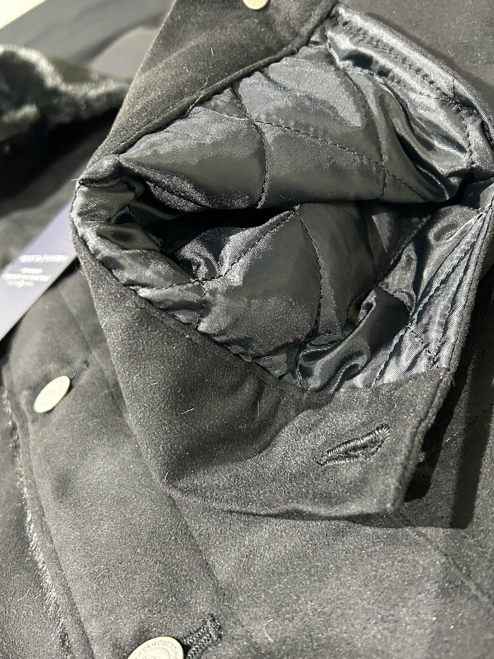 SUEDE FUR CAVER ALL / スウェードファーカバーオール / ブラック