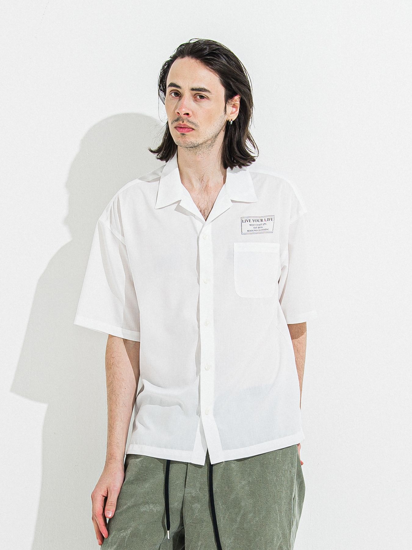 【予約品 】ZACK HALF SHIRT / ザックハーフスリーブシャツ / ホワイトプリント