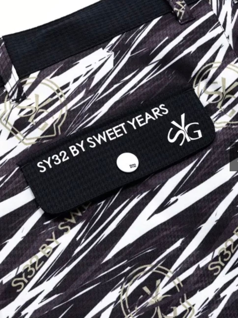 DRY STRETCH 千鳥格子×グラフィックSHORTS｜MEN'S ブラック