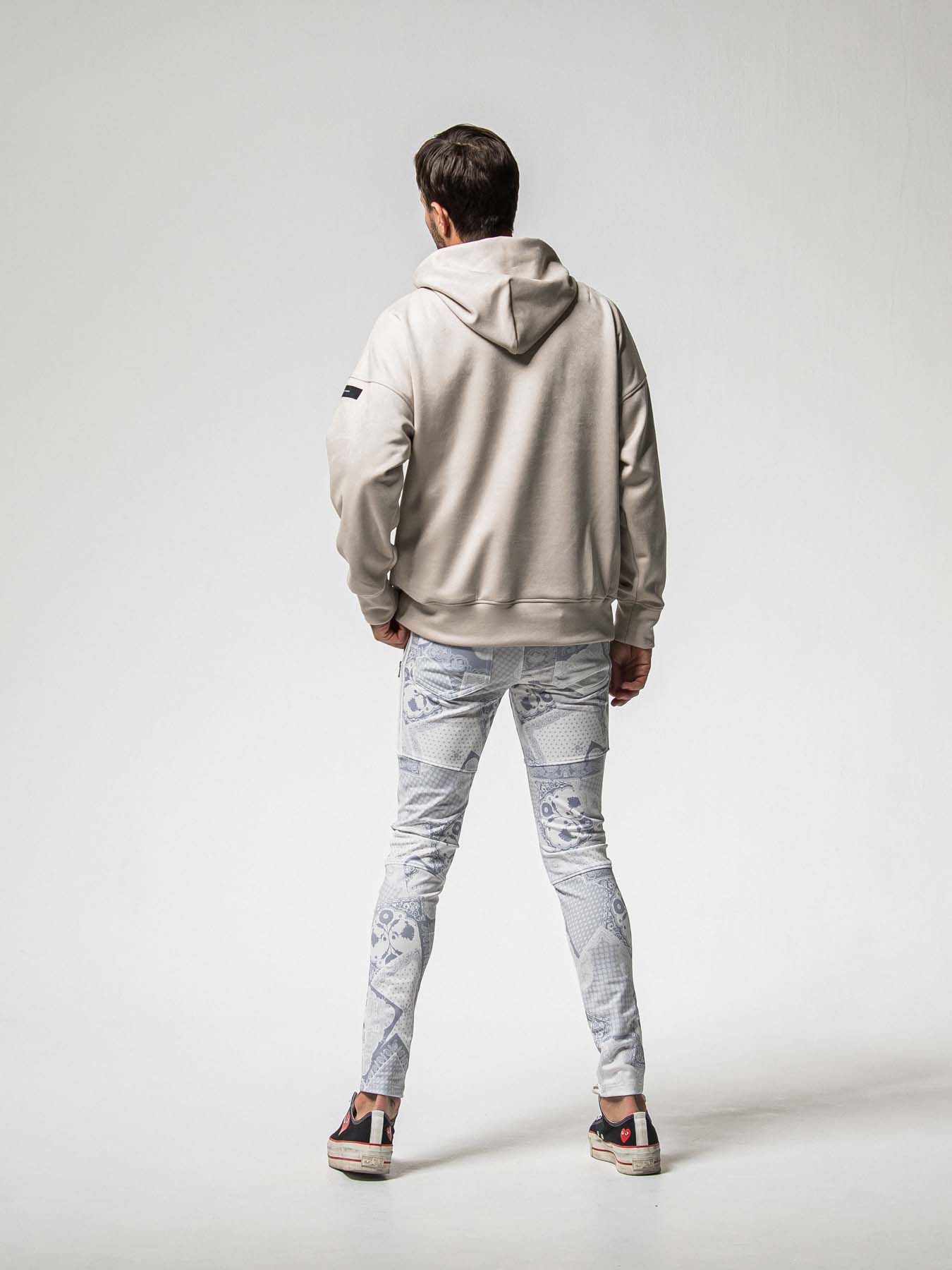 【予約品 8月31日(日) 締切】SUEDE LOOSE HOODIE / スウェード ルーズフーディ / グレージュ