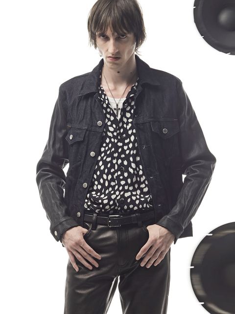 14oz Deep Blue Heavy Selvage Denim Leather Sleeve G Jean Blouson / 14oz ディープブルー ヘビーセルヴィッチ デニム 袖革 Gジャン / BLITZ / インディゴ（ワンウォッシュ）