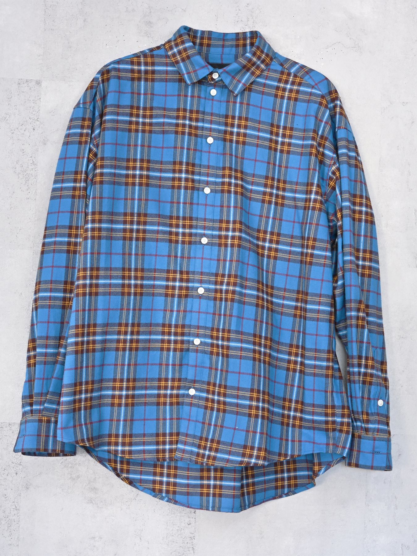 【予約品 9月6日(日) 締切】FLANNEL JACK SHIRTS / オーガニックコットン フランネルチェック ジャックシャツ / ブルー