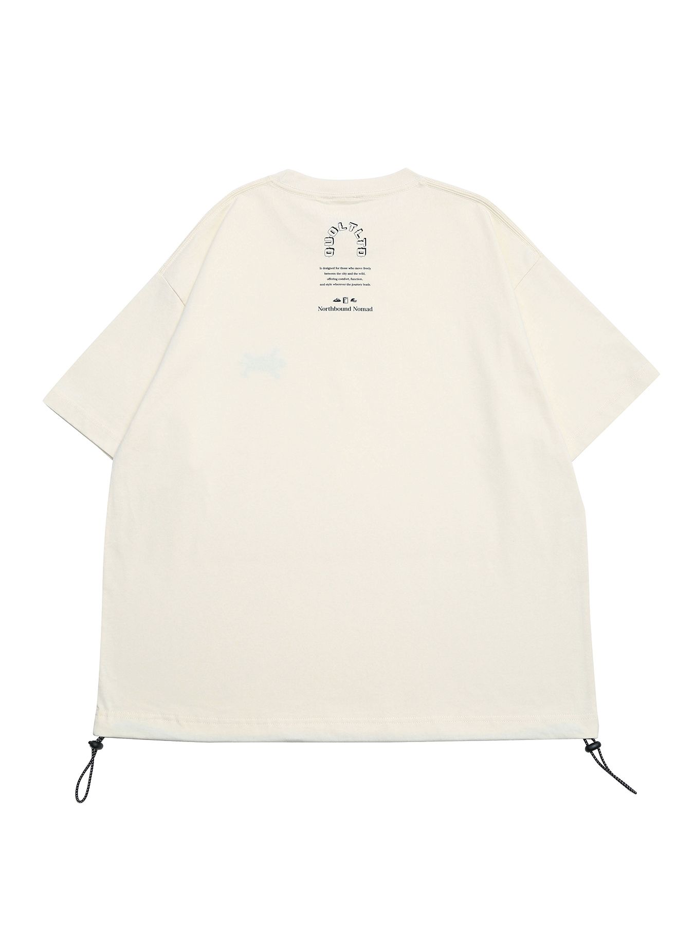 TIGRE-CORD TEE / 刺繍&プリントTシャツ / アイボリー【QUOLT】