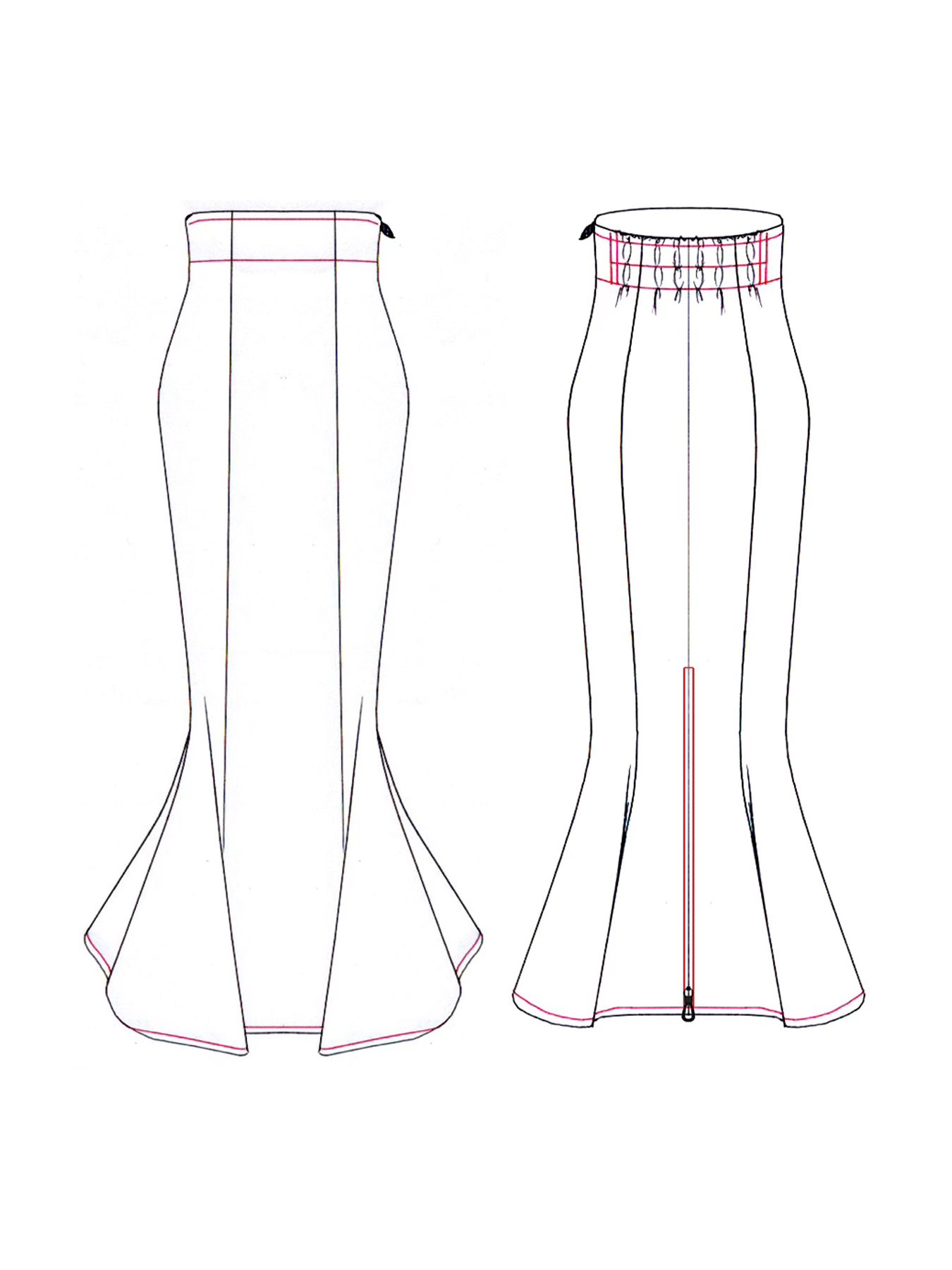 【予約品 10月26日(日) 締切】Mermaid Skirt / マーメイドスカート / ブラック