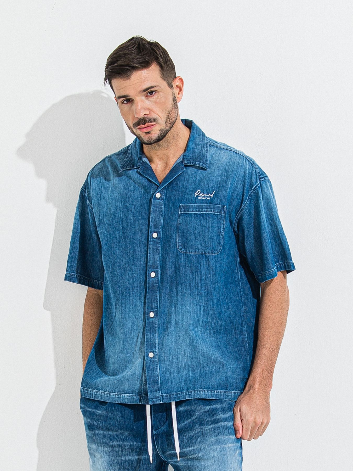 【予約品 】ZACK HALF DENIM SHIRT / ザックハーフスリーブデニムシャツ / ダークインディゴ