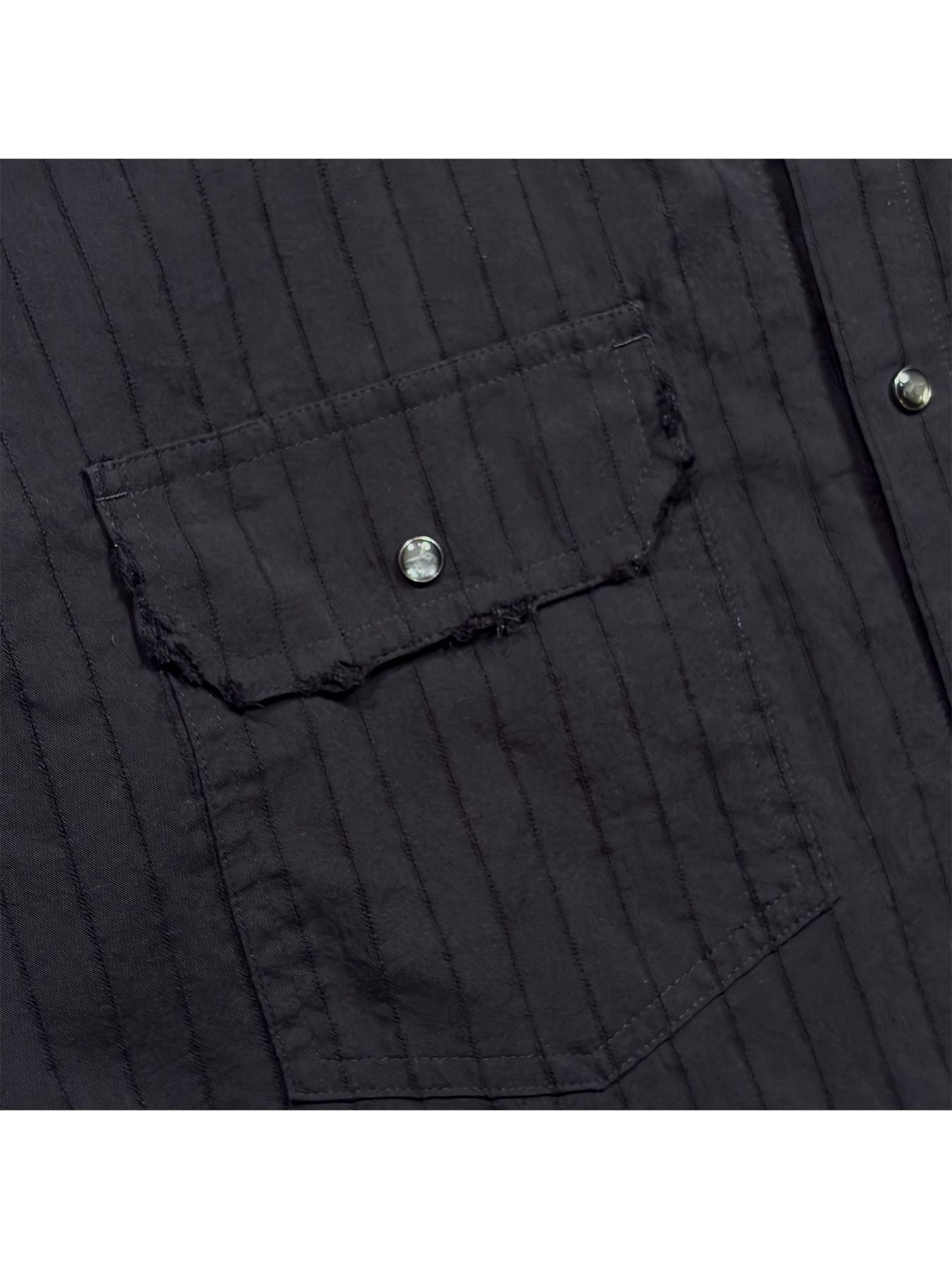 【予約品 8月23日(日) 締切】STRIPES SHIRT FLOWER / ブラック