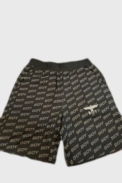 【Kids】 ロゴ スウェットハーフパンツ / ブラック 【BOY LONDON】