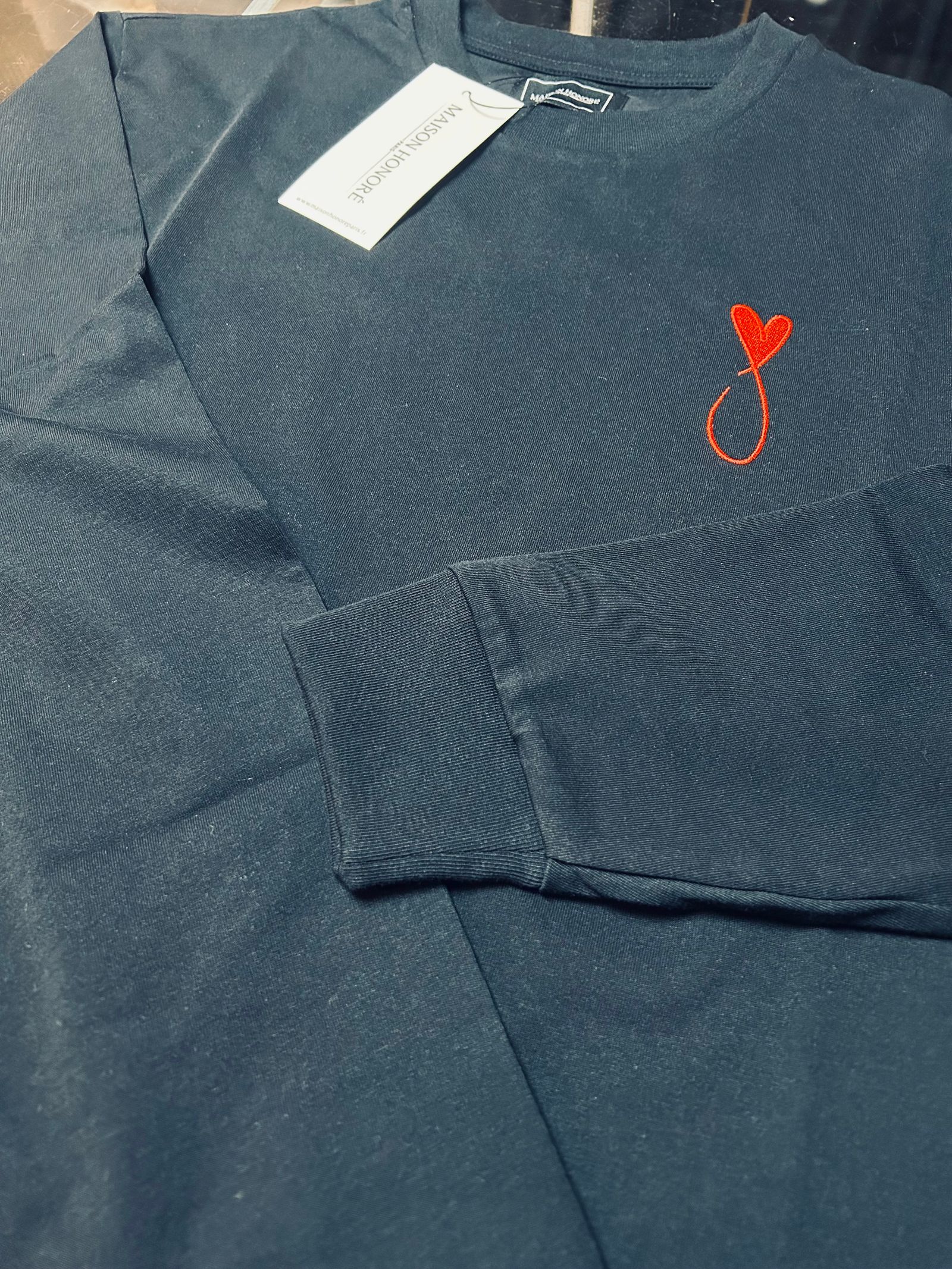 MAISON HONORE - Tiphanie ロンTシャツ ブラック×レッド 長袖