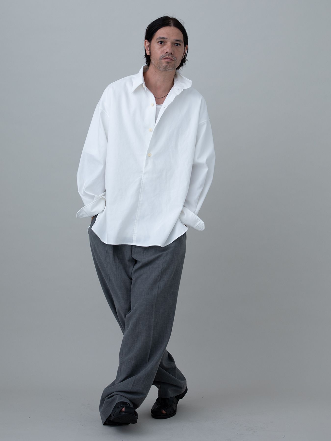 【予約品 11月23日(日) 締切】MINIMALPULLOVER / プルオーバーシャツ / WHITE