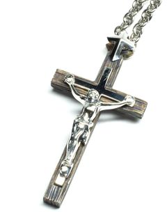 【予約品 9月27日(日) 締切】タイニークロスネックレス（流木加工 / 鏡面磨き） / Silver 925