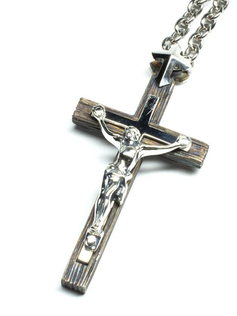 【予約品 9月27日(日) 締切】タイニークロスネックレス（流木加工 / 鏡面磨き） / Silver 925