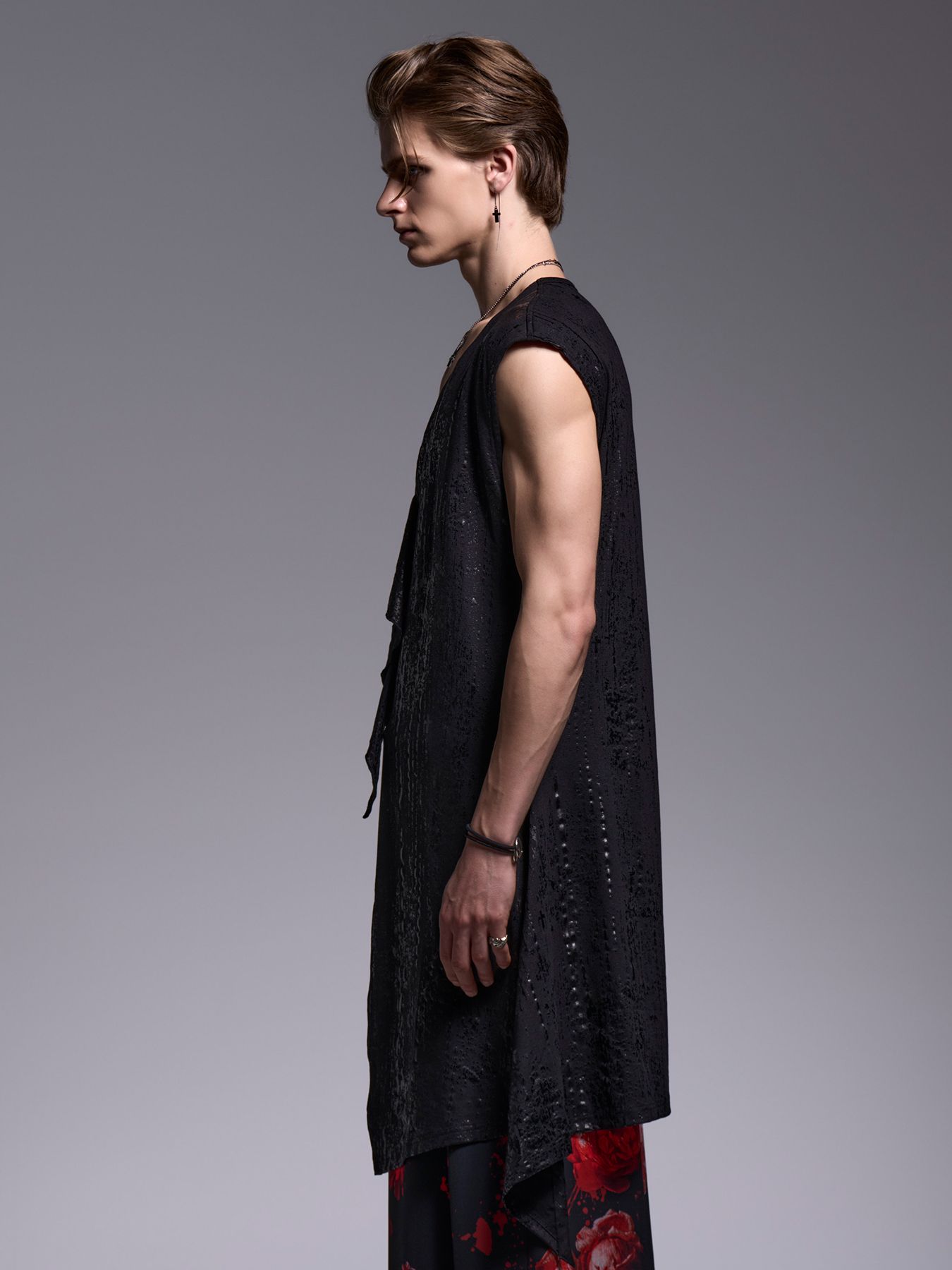 【予約品 1月4日(日) 締切】Flare Long Tank Top / フレアロングタンクトップ / ブラック