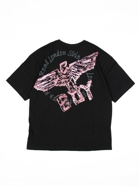 PINK EAGLE T-SHIRTS/ ブラック×ピンク 【BOY LONDON】