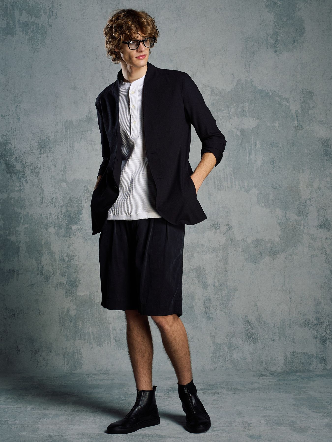 【予約品 1月25日(日) 締切】solid collar single jacket / ソリッドカラー シングル ジャケット / ブラック