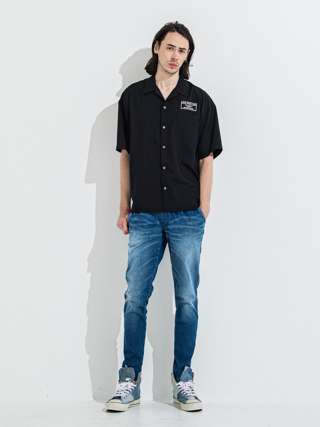 【予約品】DENIM JERSEY CHRIS EASY TUCK PT / デニムジャージクリスイージータックパンツ / ダーク