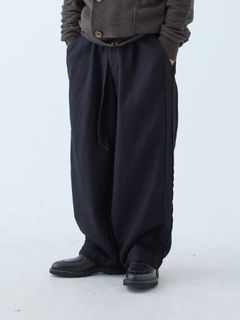 【予約品 6月2日(月) AM10時 締切】Sporuge / ワイドトラウザーズ / ブラック