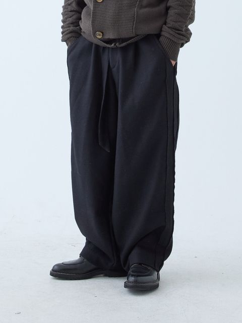 【予約品 6月2日(月) AM10時 締切】Sporuge / ワイドトラウザーズ / ブラック