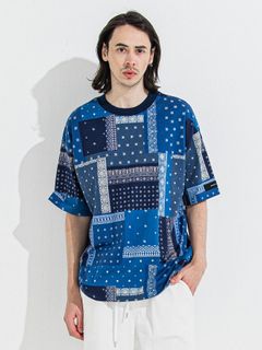 【予約品 】BANDANA OVER TEE / バンダナオーバーサイズTシャツ / ネイビー