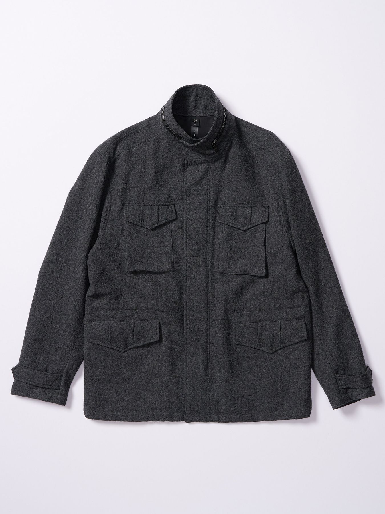 【予約品 4月19日(日) 18時締切】milled wool field jacket / ミルドウール フィールドジャケット / チャコール