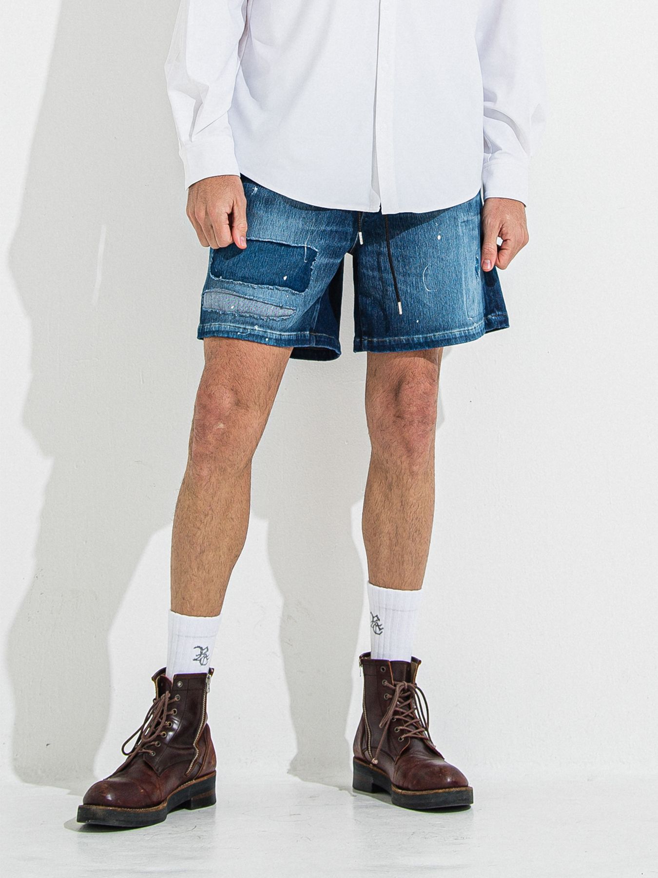 【予約品 】DENIM JERSEY SHORTS / デニムジャージショーツ / ダークインディゴ
