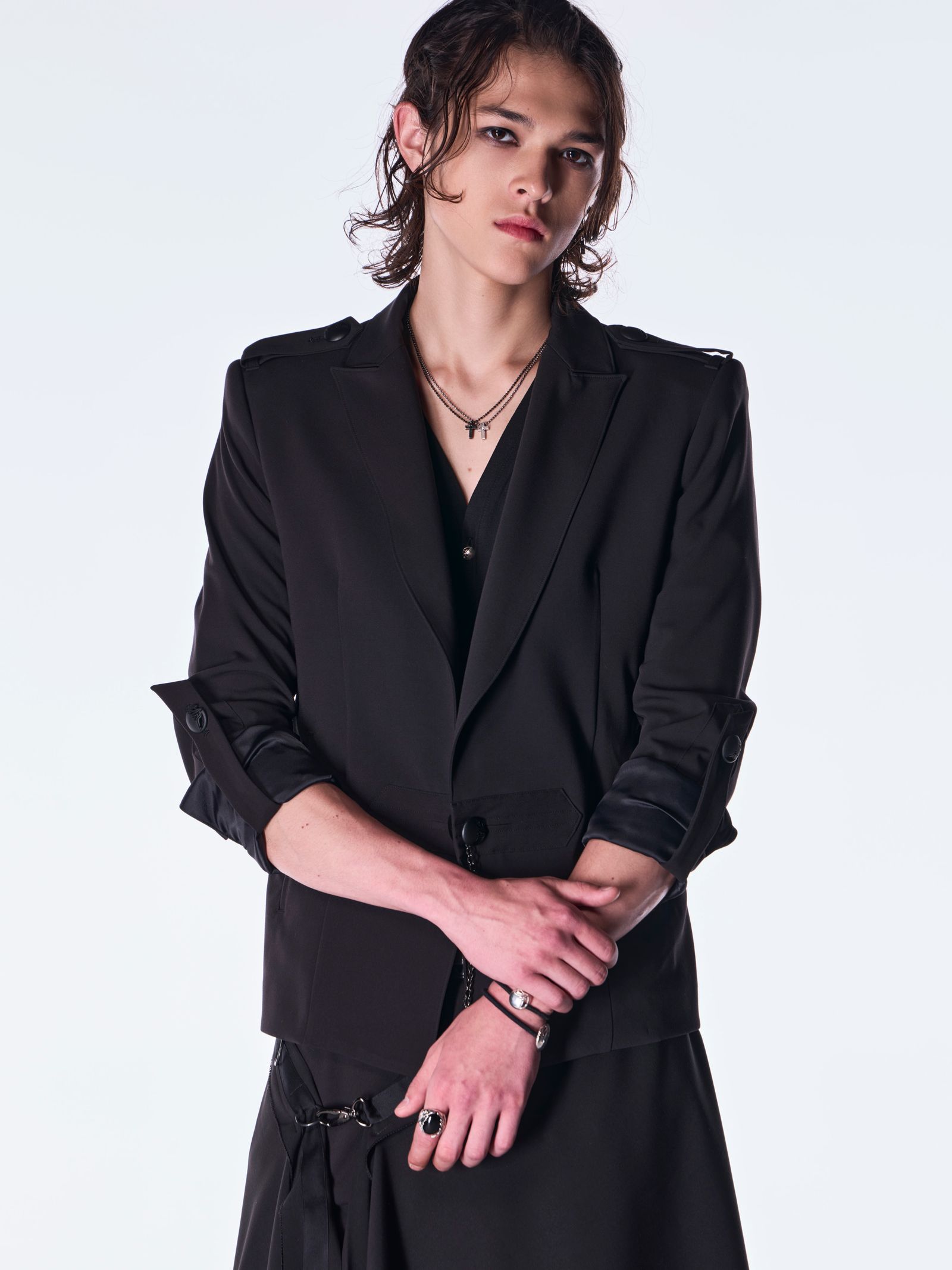 【予約品 6月29日(月) 締切】PE Gabardine Short Goth Jacket / ショート ゴスジャケット / ブラック