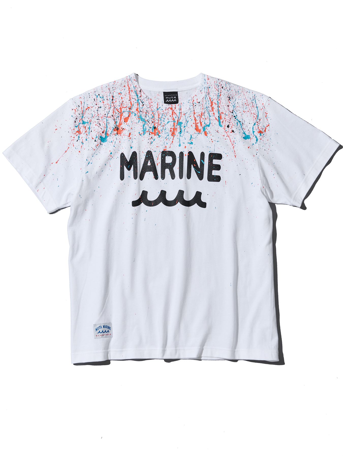 【予約品 10月9日(木) 締切】muta Splash Marine Logo Tee / Tシャツ / ホワイト【Acanthus × muta MARINE】