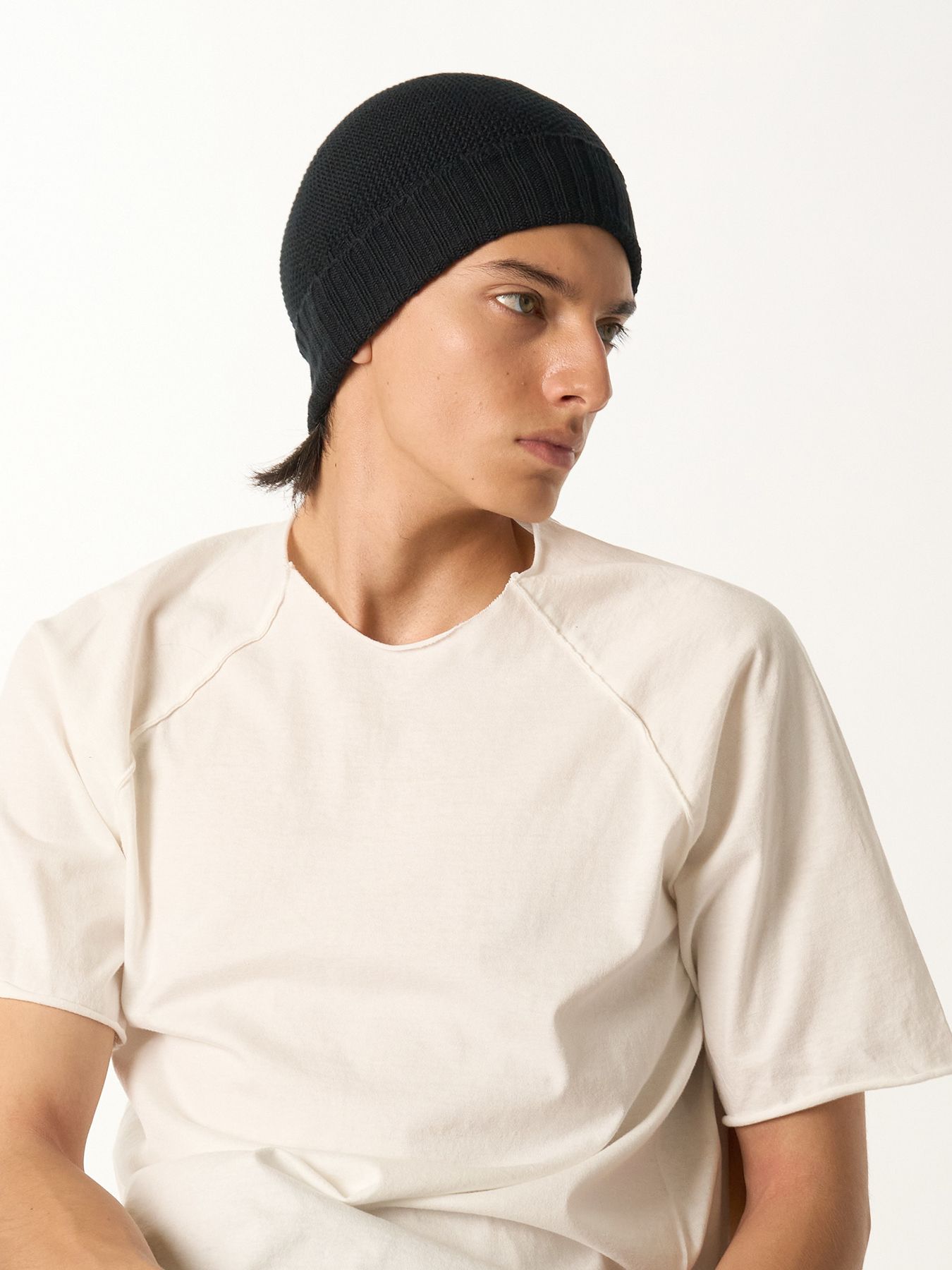 【予約品 9月23日(火) 締切】comfy 2-way knit watch / コンフィー 2ウェイ ニットワッチキャップ / ブラック