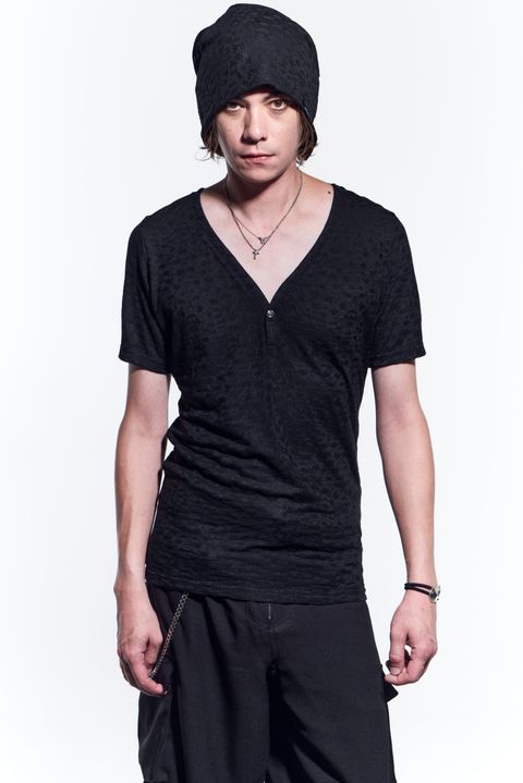 《予約品》 Henry V-Neck T-Shirts Tシャツ LeopardJQD / Black 【kiryuyrik】 4月入荷予定