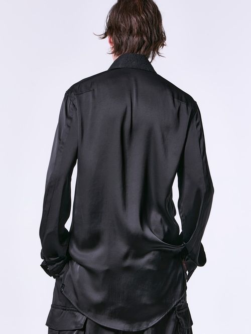 《予約品》 SingleFrillShirt / レースシングルフリルシャツ / ブラック
