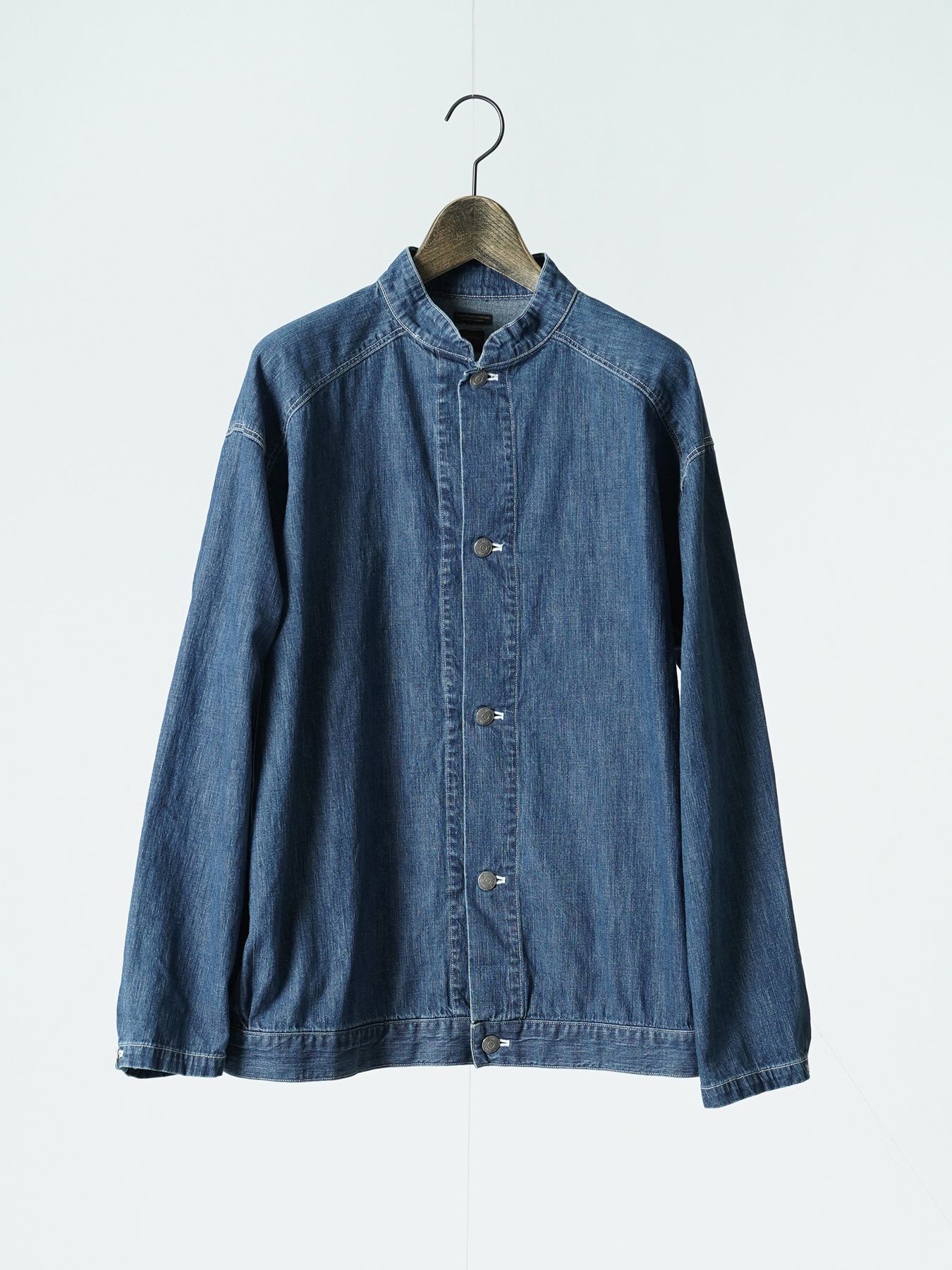 【予約品 5月27日(水) 締切】BOURGERON-DENIMJACKET aged / エイジド加工 ライトオンスデニム シャツジャケット / インディゴ