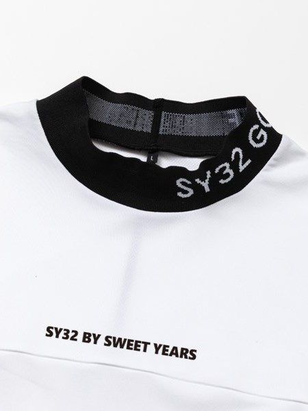 TONAL DRY MOCK NECK / ブラック 【SY32 by SWEET YEARS GOLF】