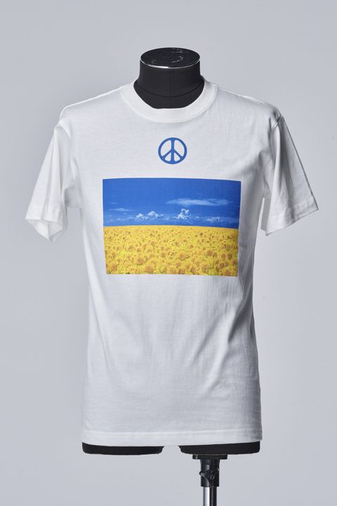 《予約》 Ukraine CharityT-shirt / ホワイト 【THE ONENESS】 10月以降入荷予定