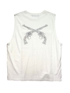 【予約品 8月23日(日) 締切】SLEEVELES TEE METAL / メタル / ホワイト