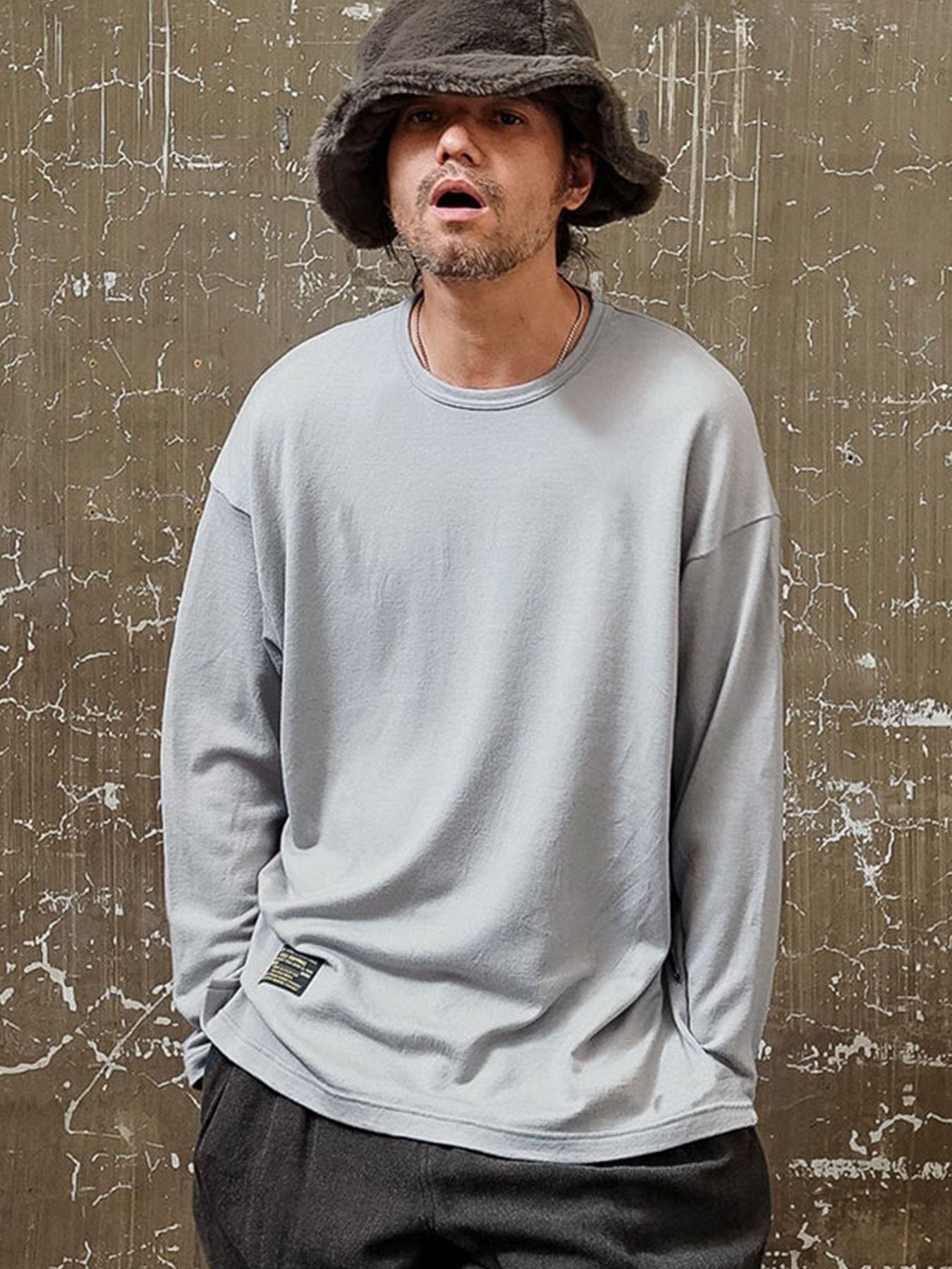 【予約品 7月5日(日) 締切】WASHABLE WOOL TEE / ウォッシャブルウールTシャツ / ライトグレー