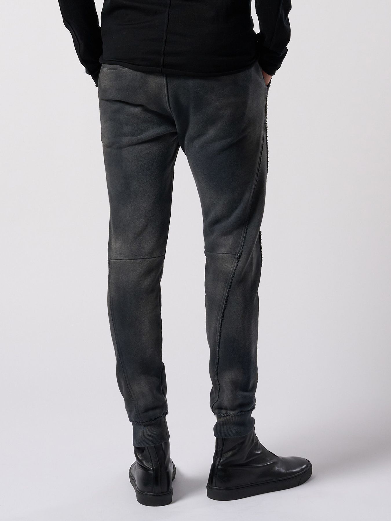 【予約品 4月19日(日) 18時締切】fade switching rib sweat pants / フェードスイッチング リブスウェットパンツ / フェードブラック