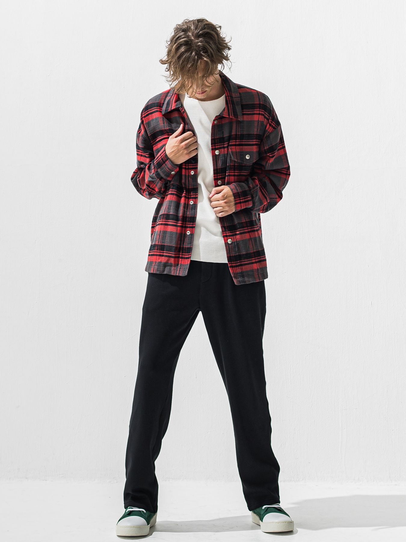 【予約品 9月6日(日) 締切】OLD SLUB CHECK JK / ヴィンテージ ネルジャケット / レッド