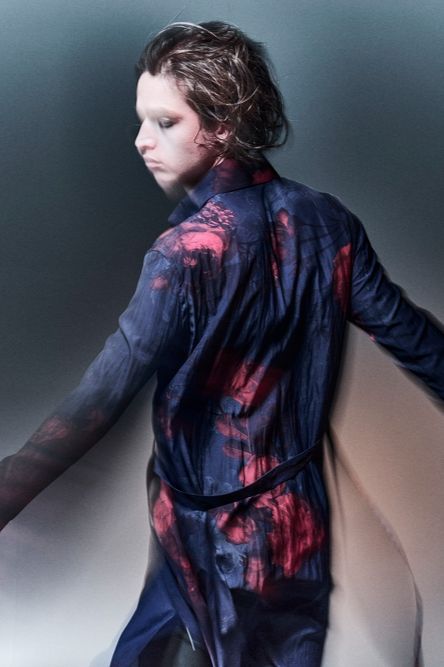 《予約品》 FlareShirt / ブルー&レッド 【kiryuyrik】 2023年4月以降入荷予定