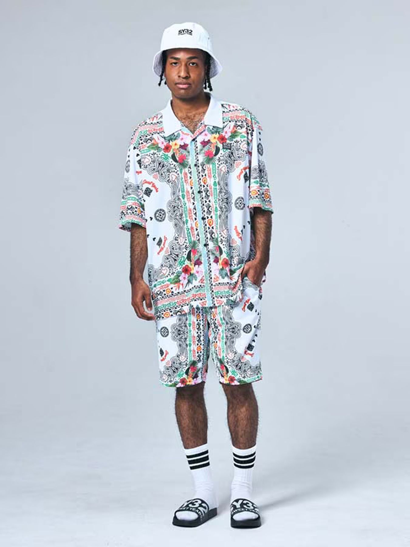 RESORT PAISLEY SHIRTS / リゾート ペイズリー シャツ / ホワイト【SY32 by SWEET YEARS GOLF】
