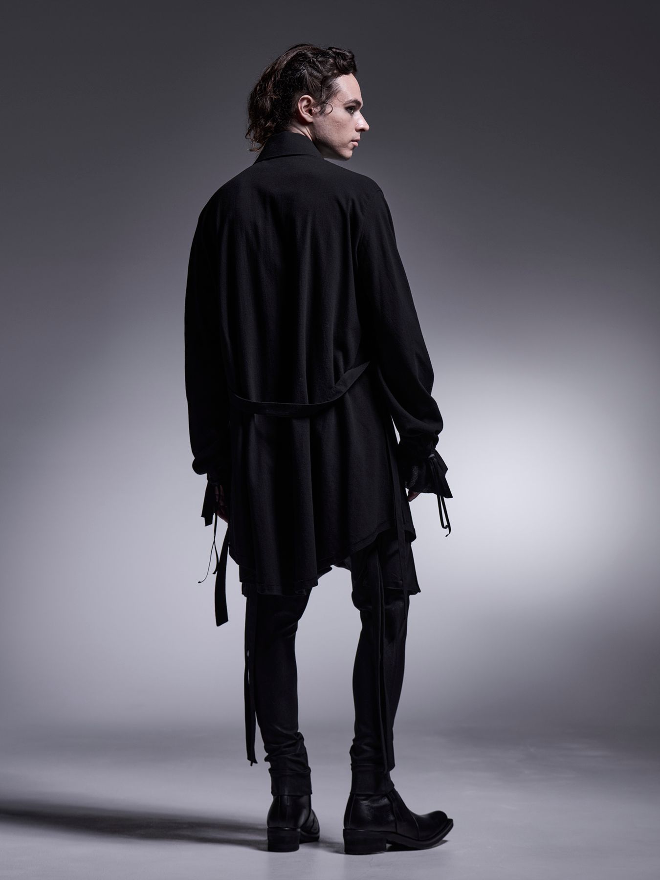 【予約品 】Shirring Frill Shirt / シャーリングフリルシャツ / ブラック