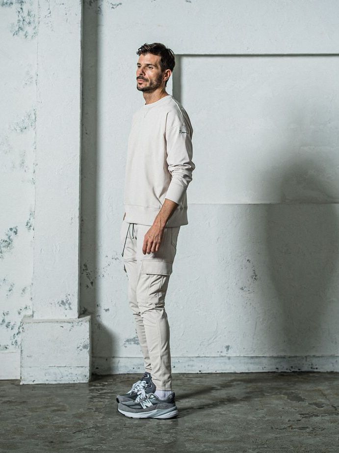 《予約11月17日19時締め》 EX sweat drop trainer / トレーナー / ベージュ