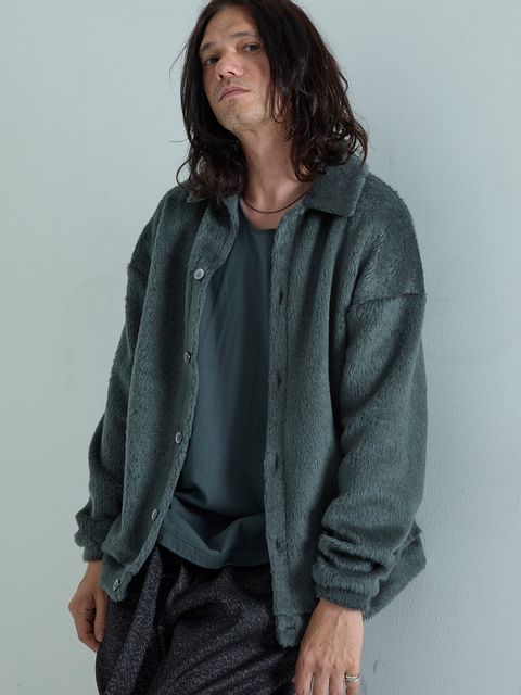 【予約品 6月2日(月) AM10時 締切】Haggylux / モヘアシャツ / チャコール