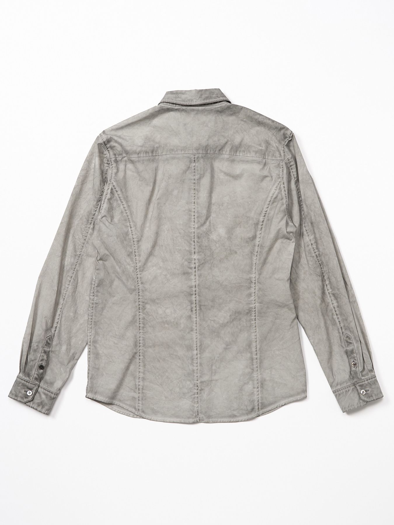 【予約品 9月23日(火) 締切】dyed regular shirt / コールドダイ レギュラーシャツ / ライトグレー